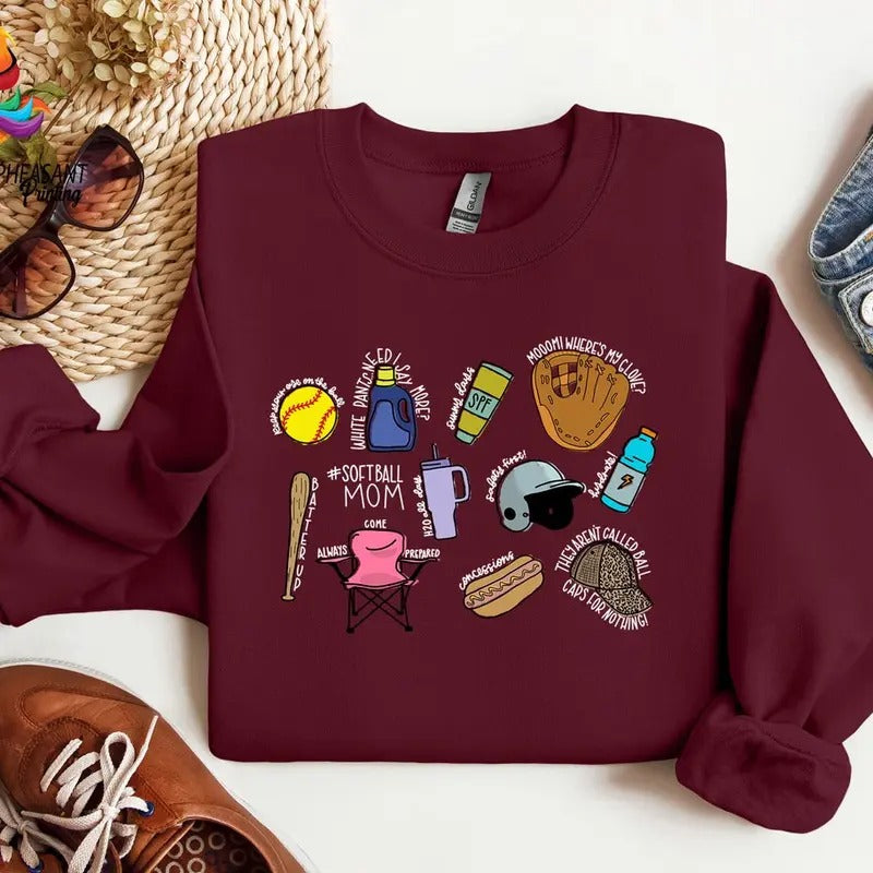 Softball Mom Shirt, Softball Mom Shirt Gift, Softball Mom Sweatshirt, Softball Hoodie, Mother's Day Shirt | CiraTrend.com