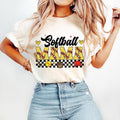Softball Retro Mama tshirt, Checkered sweatshirt, Sports Game Day T-Shirt, mother's day gift Hoodie | CiraTrend.com