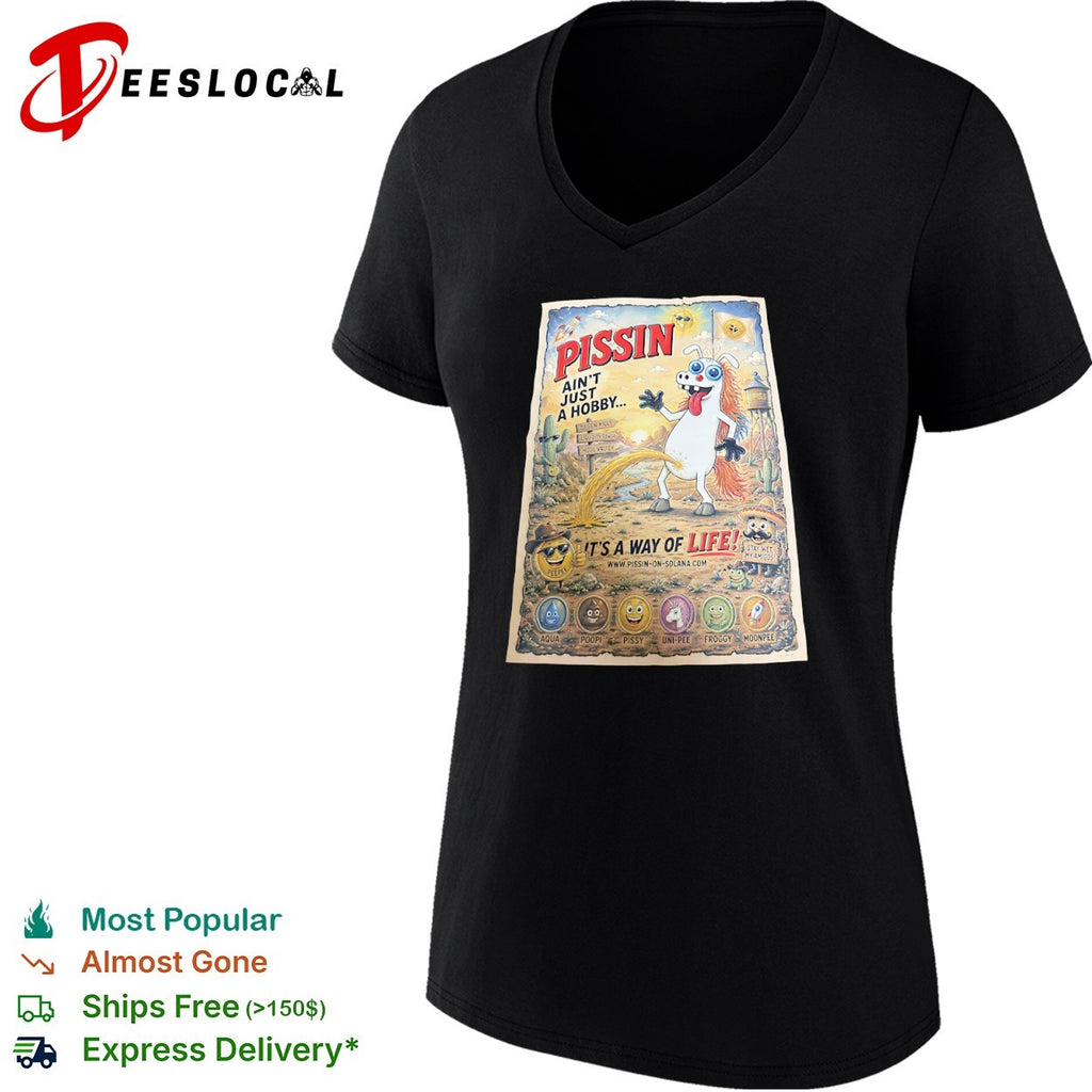 Solana meme pissin aint just a hobby its a way of life peeing donkey shirt