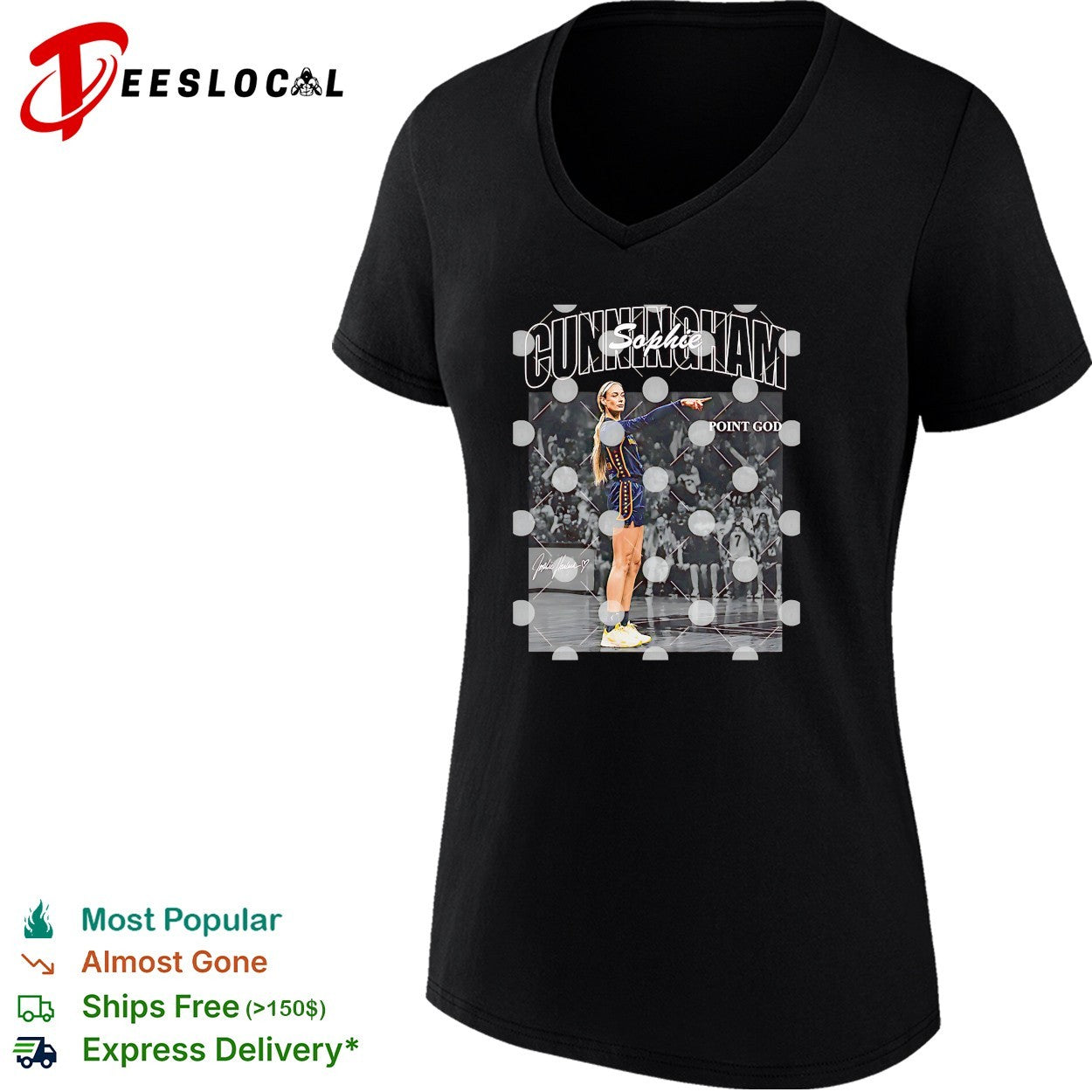 Sophie Cunningham Indiana Fever pointing point god shirt