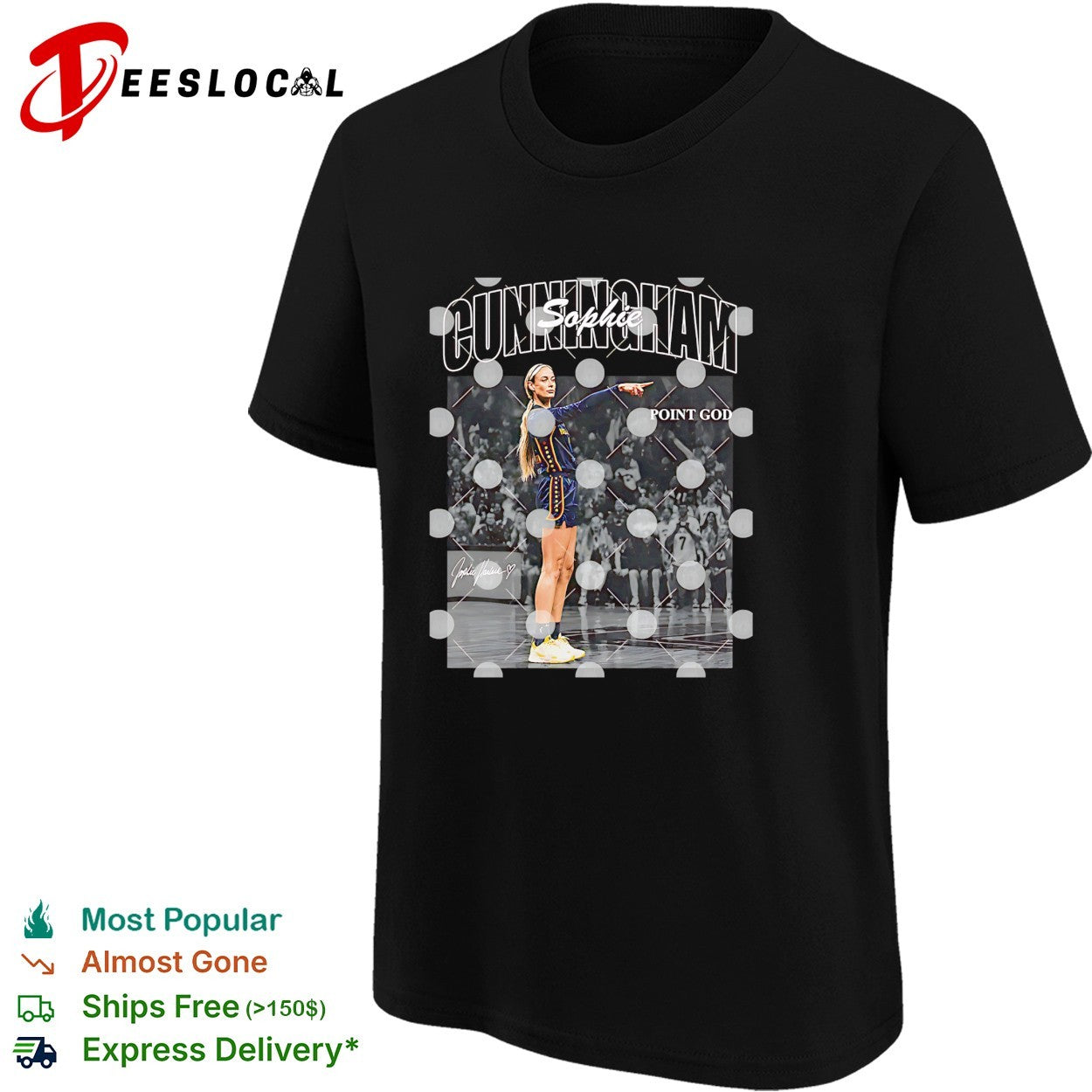Sophie Cunningham Indiana Fever pointing point god shirt