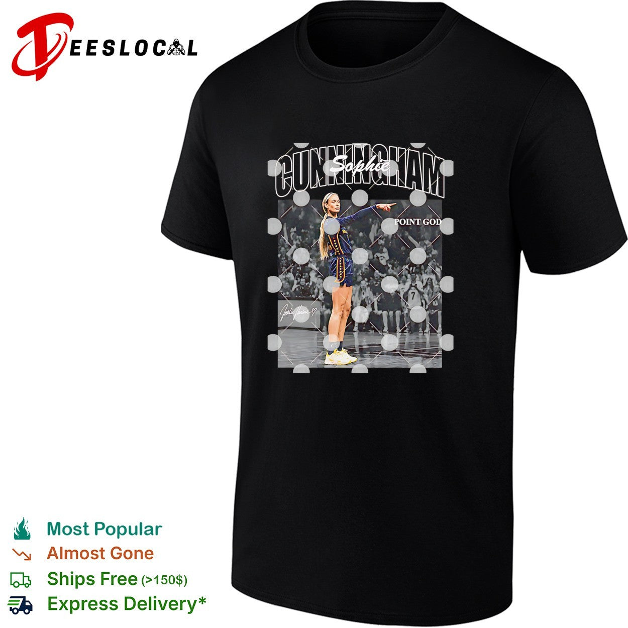 Sophie Cunningham Indiana Fever pointing point god shirt