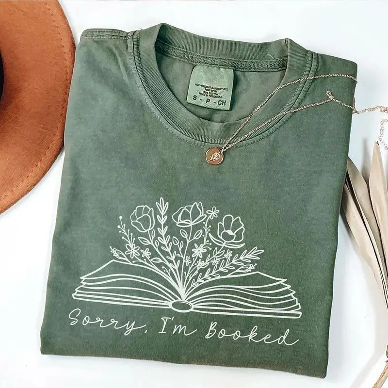 Sorry I'm Booked Shirt, Librarian Sweatshirt, Birthday Christmas Gift for Book Lover, Book Worm Gifts, Book Club Shirt,...