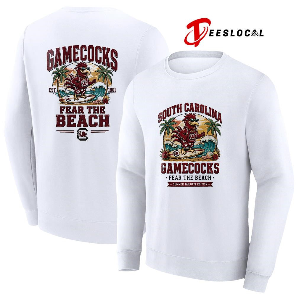 South Carolina Gamecocks NCAA Summer fear the beach summer tailgate edition mascot shirt