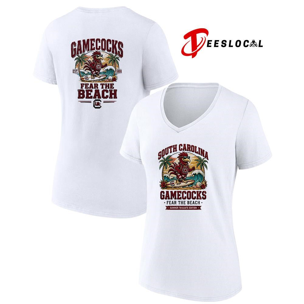 South Carolina Gamecocks NCAA Summer fear the beach summer tailgate edition mascot shirt