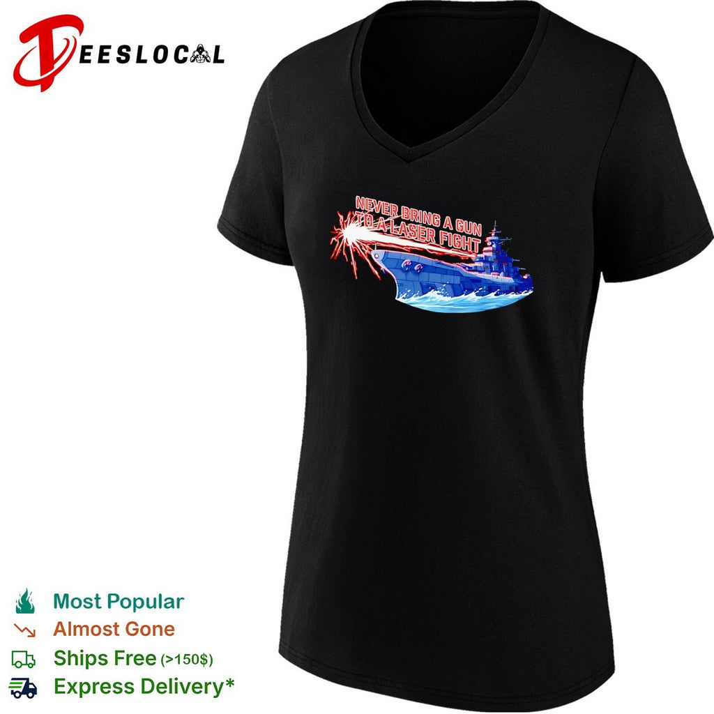 Space Battleship Yamato firing laser never bring a gun to a fight shirt
