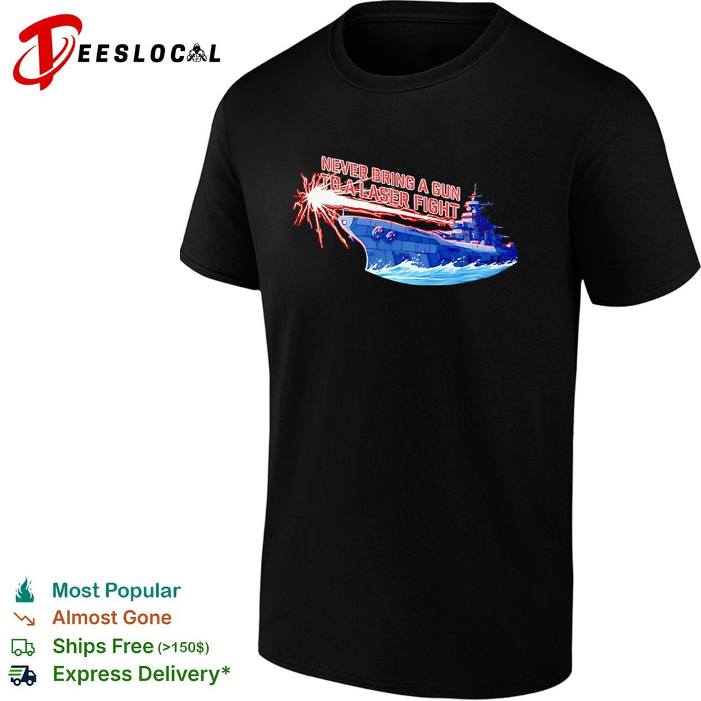 Space Battleship Yamato firing laser never bring a gun to a fight shirt