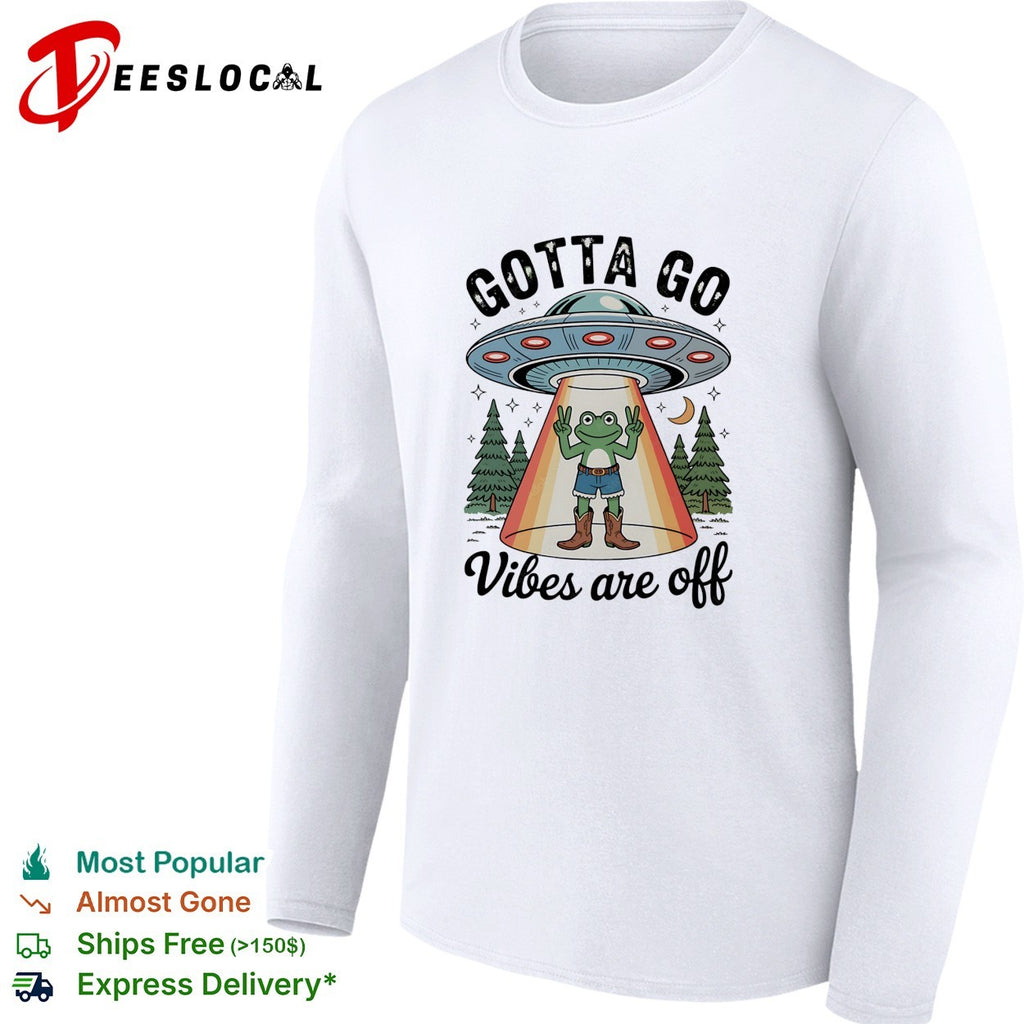 Space frog vibes are off gotta go ufo beam shirt