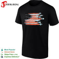 Spacecraft and the American flag Vintage Sci-Fi shirt