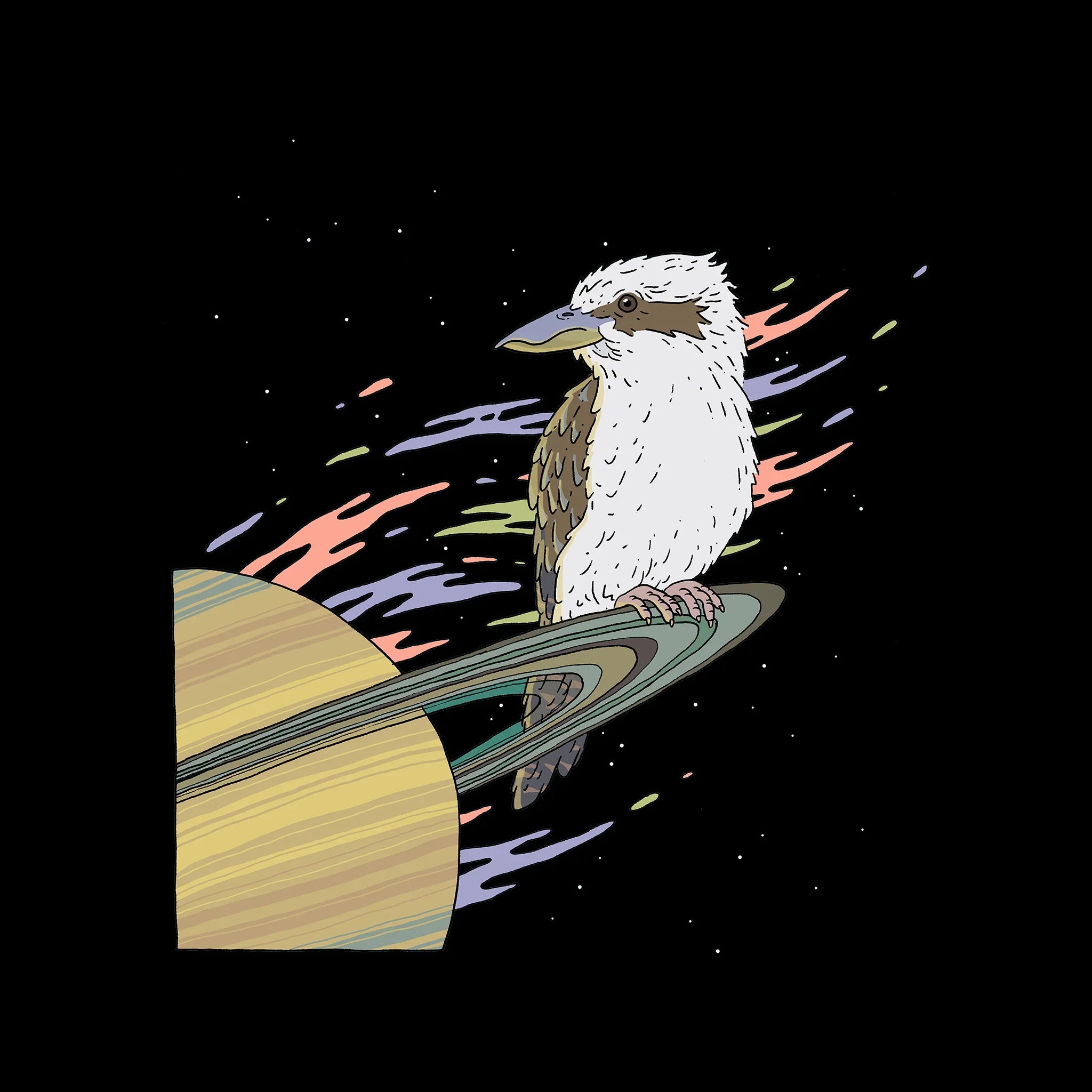 Space Kookaburra Oversized Tee Hoodie, Sweatshirt | CiraTrend.com (Image 4)