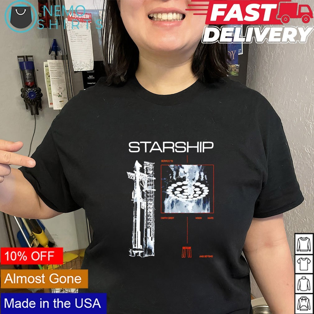 Spacex Starship service to Earth orbit moon mars and beyond vintage shirt