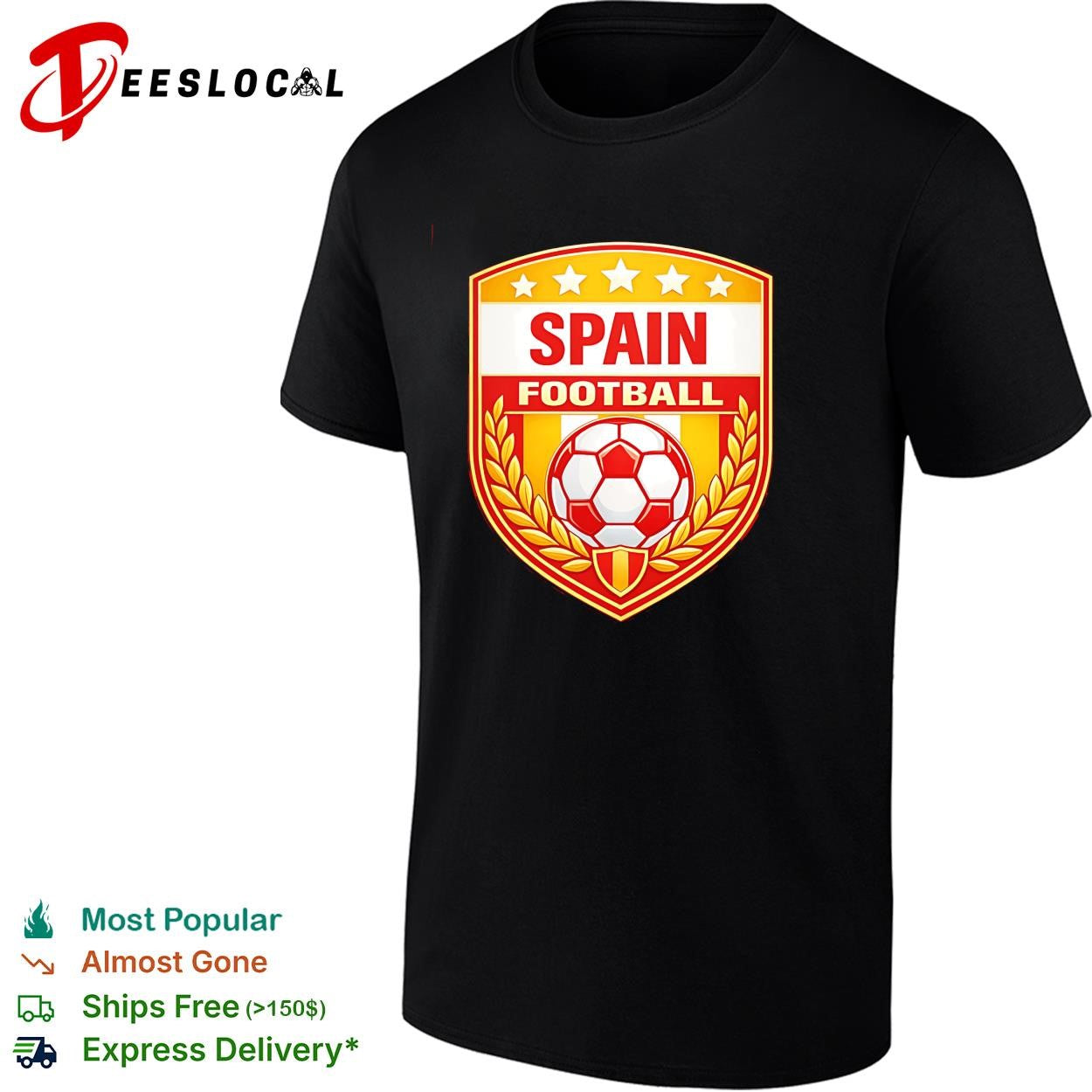 Spain national team soccer shield football shirt
