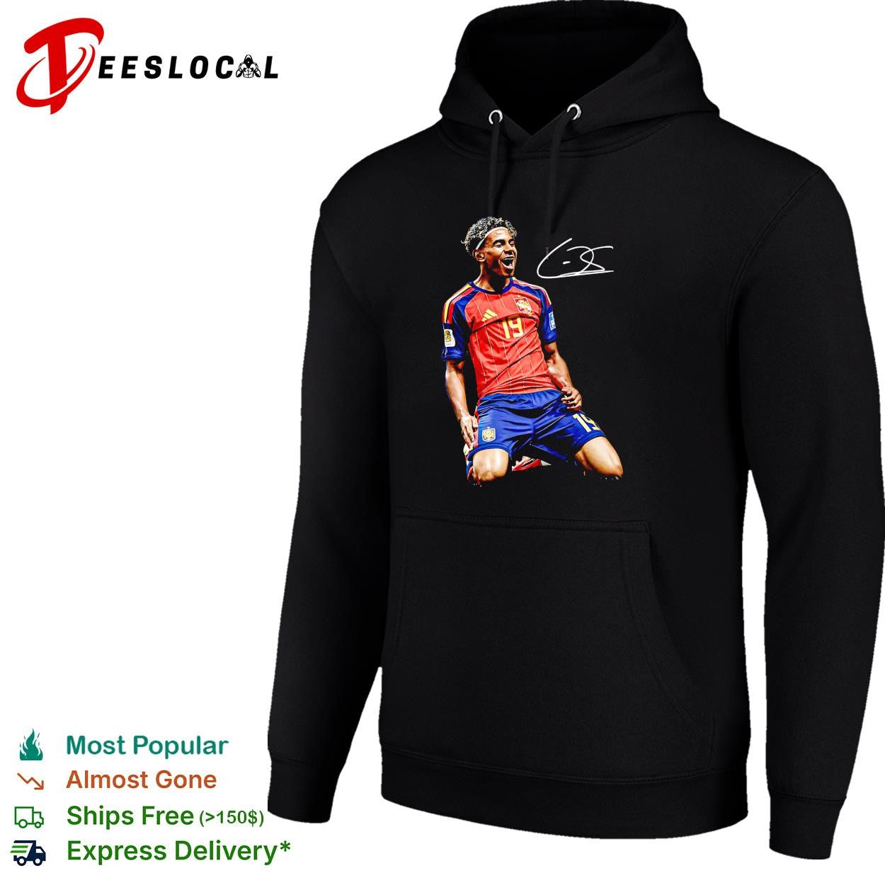 Spain soccer player number 19 celebrating shirt