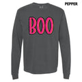 Sparkle Pink Boo FAKE GLITTER Long Sleeve Comfort Colors T-Shirt Hoodie, Sweatshirt | CiraTrend.com