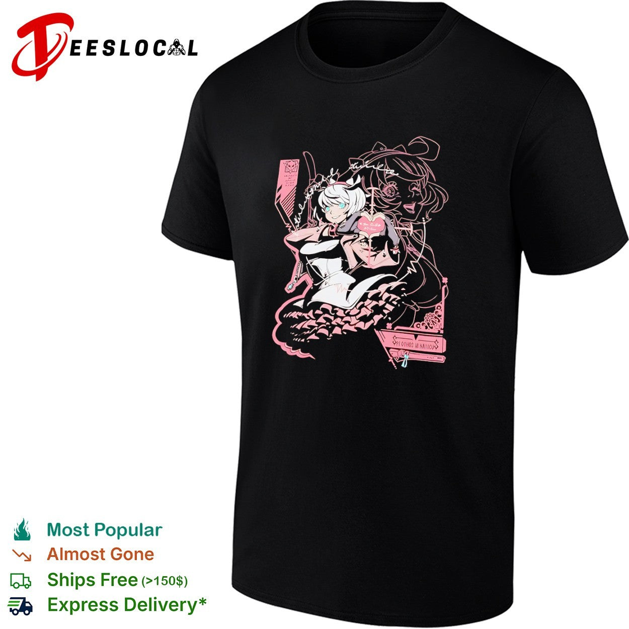 Speothos Venaticus anime girl heart shirt