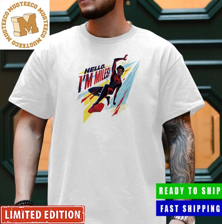 Spider-Man Across The Spider-Verse Mile Morales Hello I’m Miles Merchandise Main Character Classic T-Shirt
