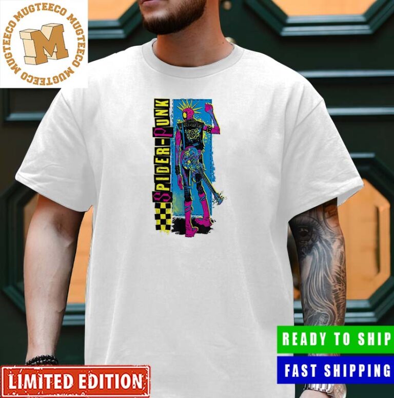 Spider-Man Across The Spider-Verse Spider-Punk Punk Rock Art Merchandise For Fans Vintage T-Shirt