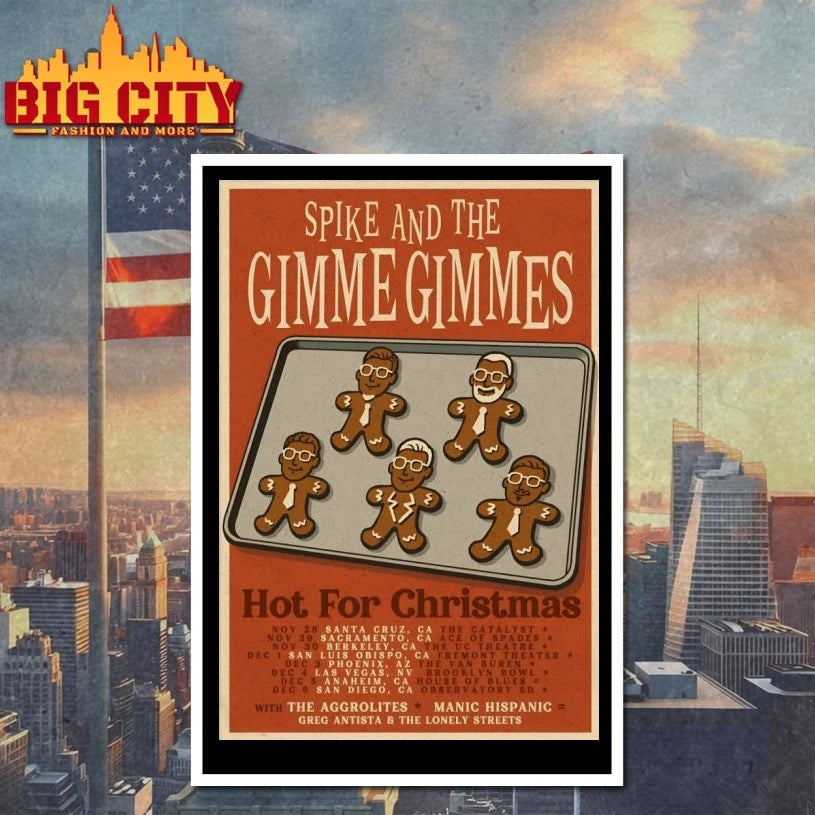 Spike And The Gimme Gimmes Hot For Christmas 2025 Tour Poster shirt