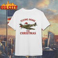 Spitfire Flying Home For Christmas Laurel Shirt