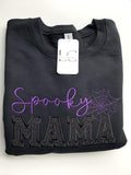 Spooky Mama Embroidered Sweatshirt | Halloween Mom Shirt | Cozy Fall Sweatshirt | Spooky Season Apparel | Fun Mom Gift |...
