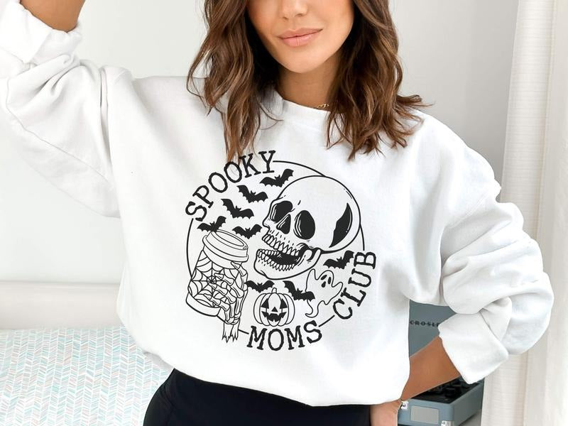 Spooky Mom's Club Sweatshirt T-Shirts, Hoodie | CiraTrend.com