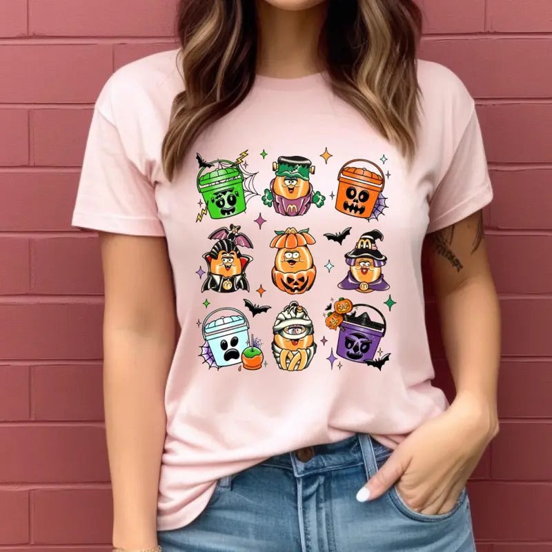 Spooky Nuggets Meal Bucket Shirt - Halloween Chicken Nuggets - Trendy Spooky Season Hoodie, Sweatshirt | CiraTrend.com