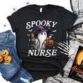 Spooky Nurse Shirt, Halloween Nurse Sweatshirt, Funny RN T-shirt, Cute Ghost Shirt, Fall Gift for Nurse Hoodie
