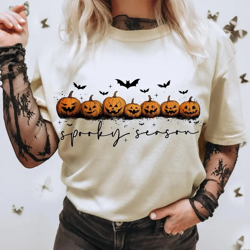 Spooky Season Shirt, Fall Pumpkin Shirt, Thanksgiving Shirt, Autumn Sweatshirt, Halloween T-Shirt Hoodie | CiraTrend.com