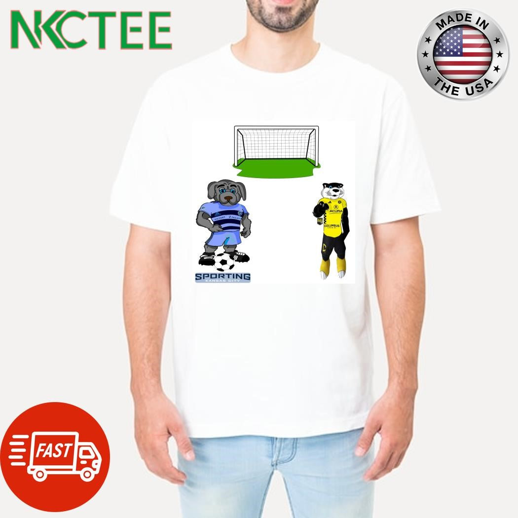 Sporting Kansas City VS Columbus Crew MLS 2024 mascot cartoon soccer shirt