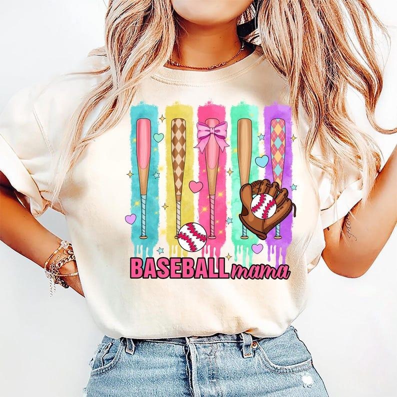 Sporty Baseball Drip Shirt, Fun Brushstroke Design, Game Day Chic Hoodie, Sweatshirt | CiraTrend.com