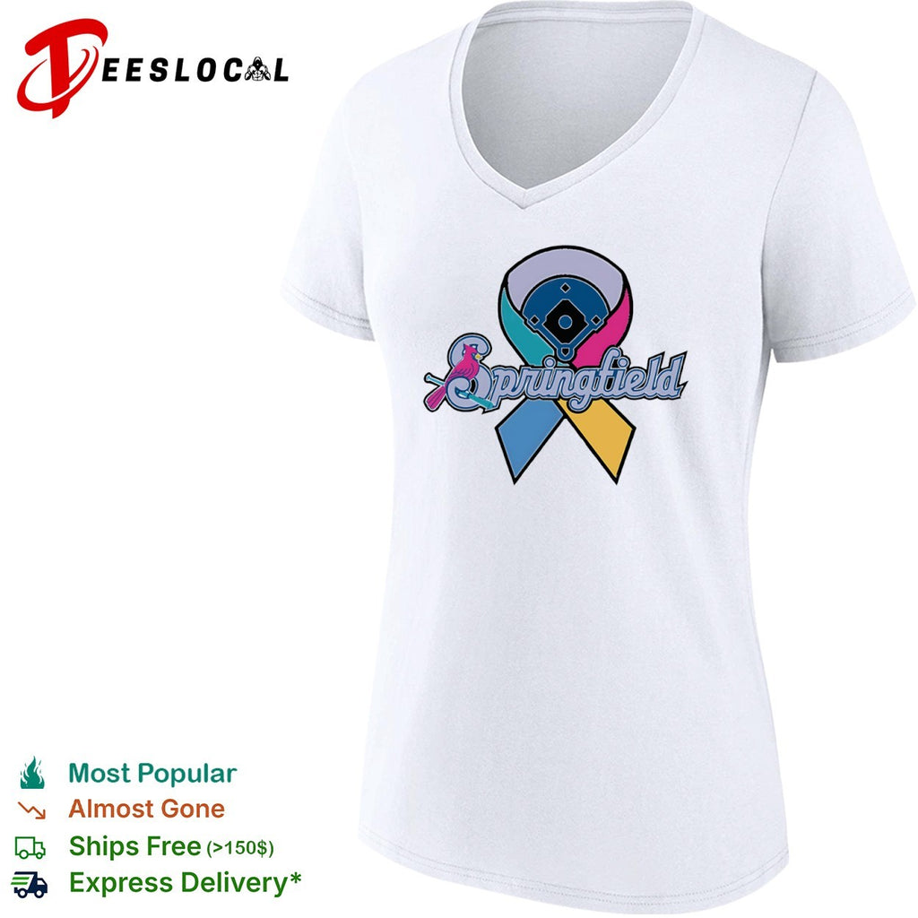 Springfield Cardinals awareness ribbon baseball team shirt