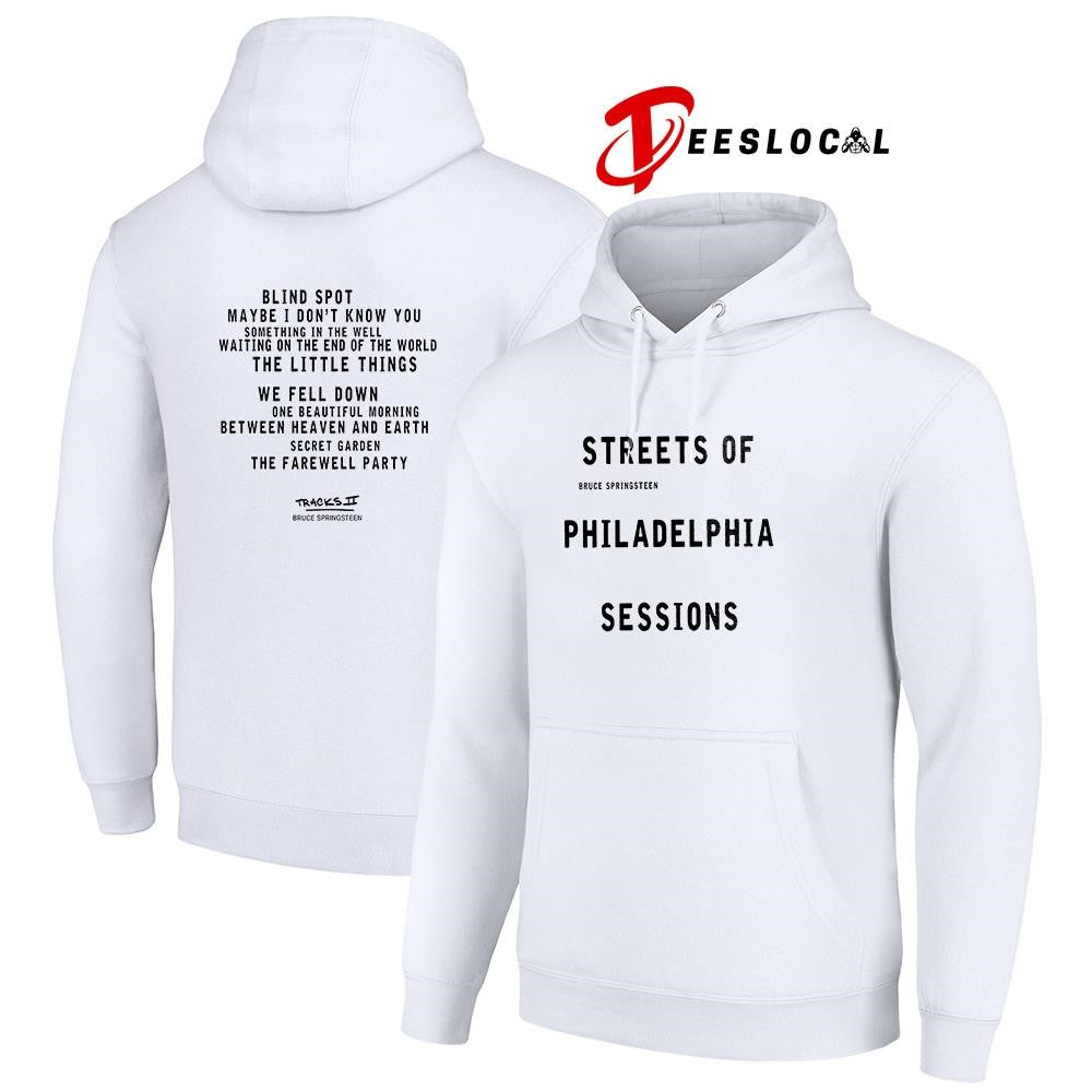 Springsteen streets of Philadelphia sessions tracklist text shirt