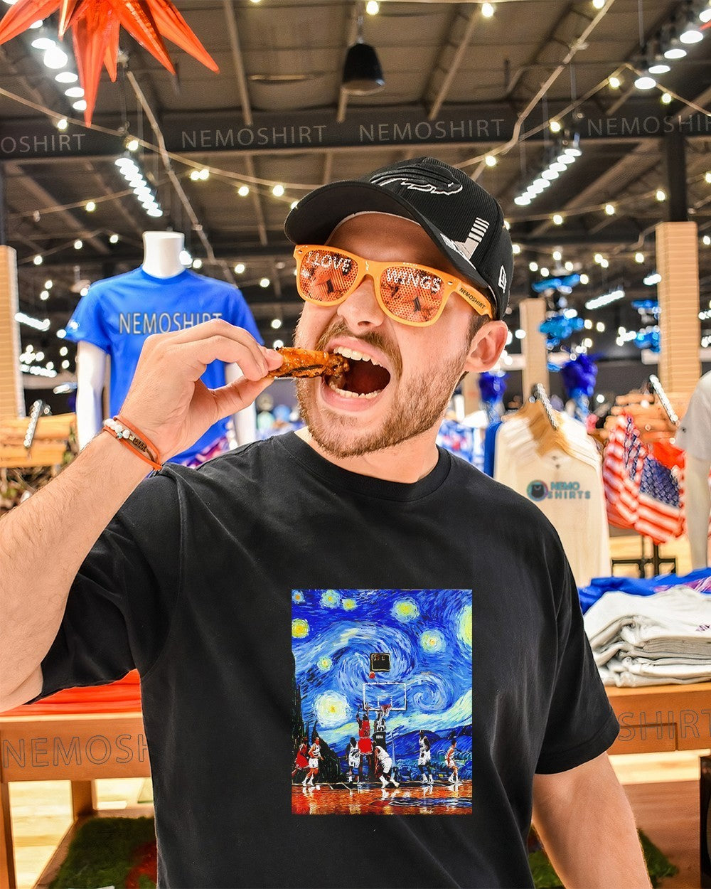 Spurs and OKC Thunder game Van Gogh’s The Starry Night shirt