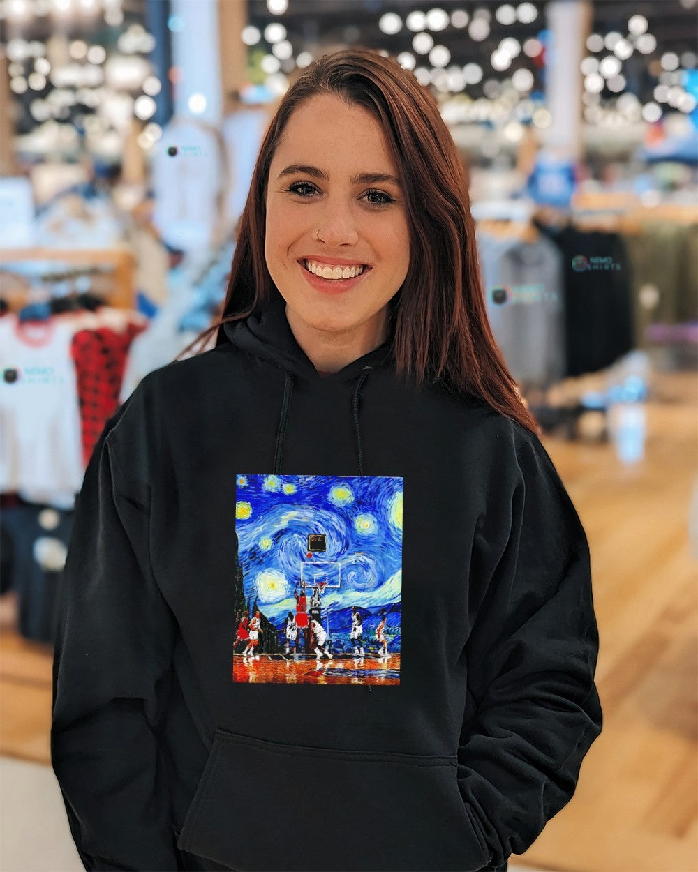 Spurs and OKC Thunder game Van Gogh’s The Starry Night shirt