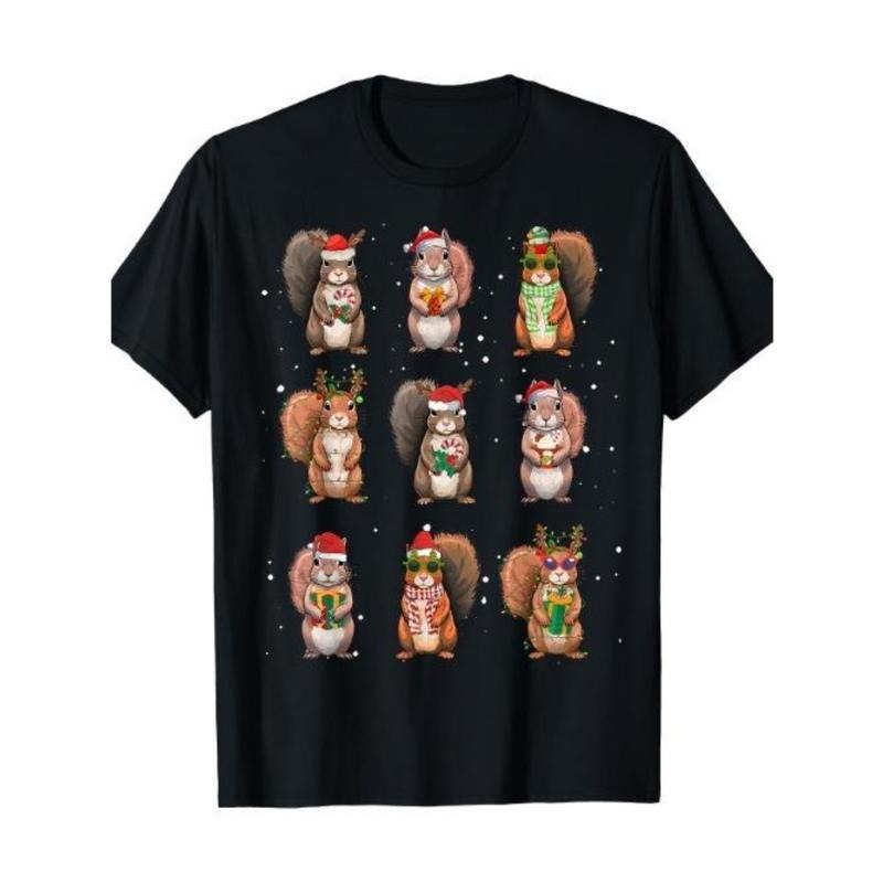 Squirrel Christmas Lights decorated Fun Squirrel Lover T-shirt Made In USA Hoodie, Sweatshirt | CiraTrend.com