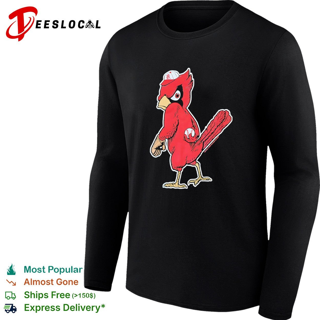 St Louis Cardinals mascot vintage baseball logo shirt