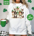 St Patrick Dogs Comfort Colors Sweatshirt, St Patrick's Day Dog Women's Crewneck, Cute Women's Sweater, Dog Lover Sweater...