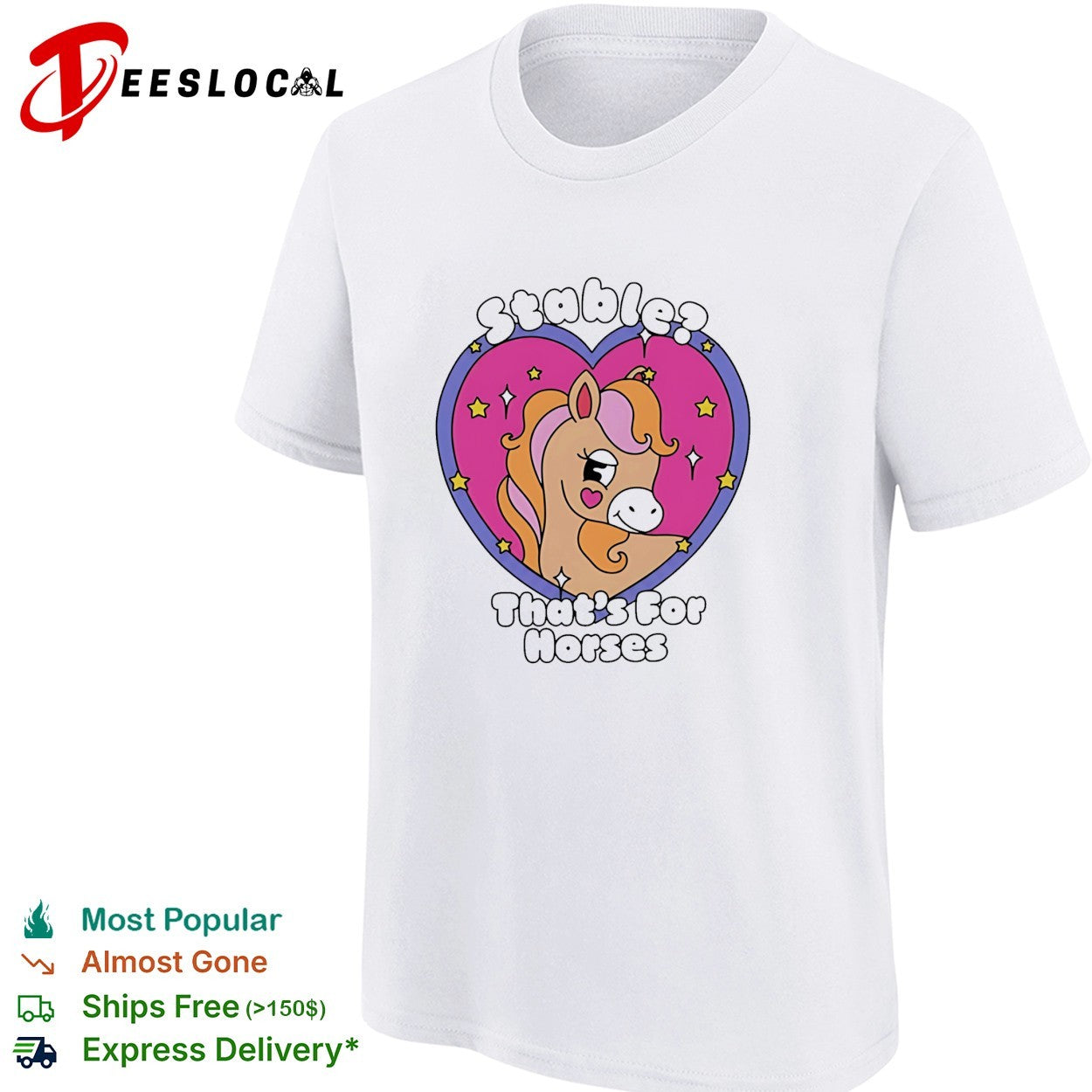 Stable That’s for Horses horse pun funny animal shirt