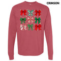 Starry Christmas Bow Collage Long Sleeve Comfort Colors T-Shirt 'NLB' Hoodie, Sweatshirt | CiraTrend.com