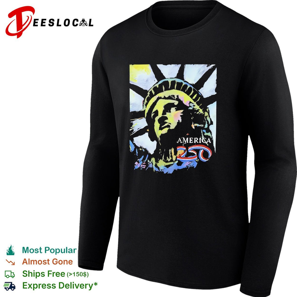 Statue of Liberty America 250 patriotic national monument celebration art shirt