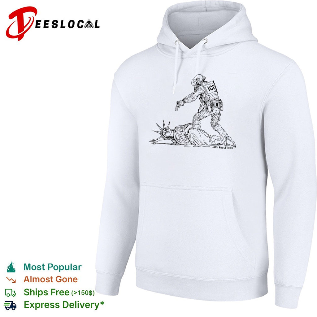 Statue of Liberty ICE agent stepping gun NewsThump shirt