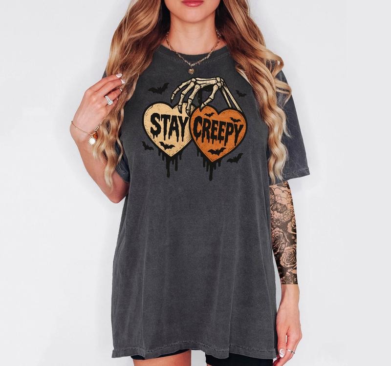 Stay Creepy - T-Shirt, Unisex T-Shirt, Funny Tee, Comfortable Shirt, Hallowen Theme Hoodie, Sweatshirt | CiraTrend.com