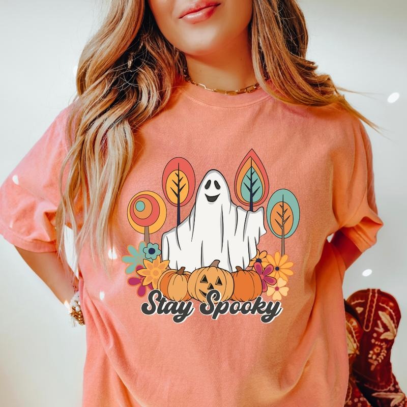Stay Spooky Shirt, Ghost Halloween Tee, Halloween Graphic shirt, Comfort Colors Shirt, Ghost Halloween Shirt, Casual...