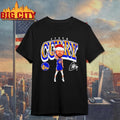 Steph Curry with Santa hat Golden State Warriors caricature signature Shirt