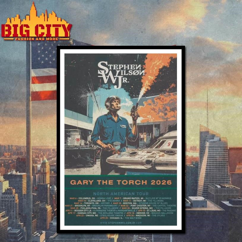 Stephen Wilson JR. Gary The Torch 2026 North American Tour Poster Shirt