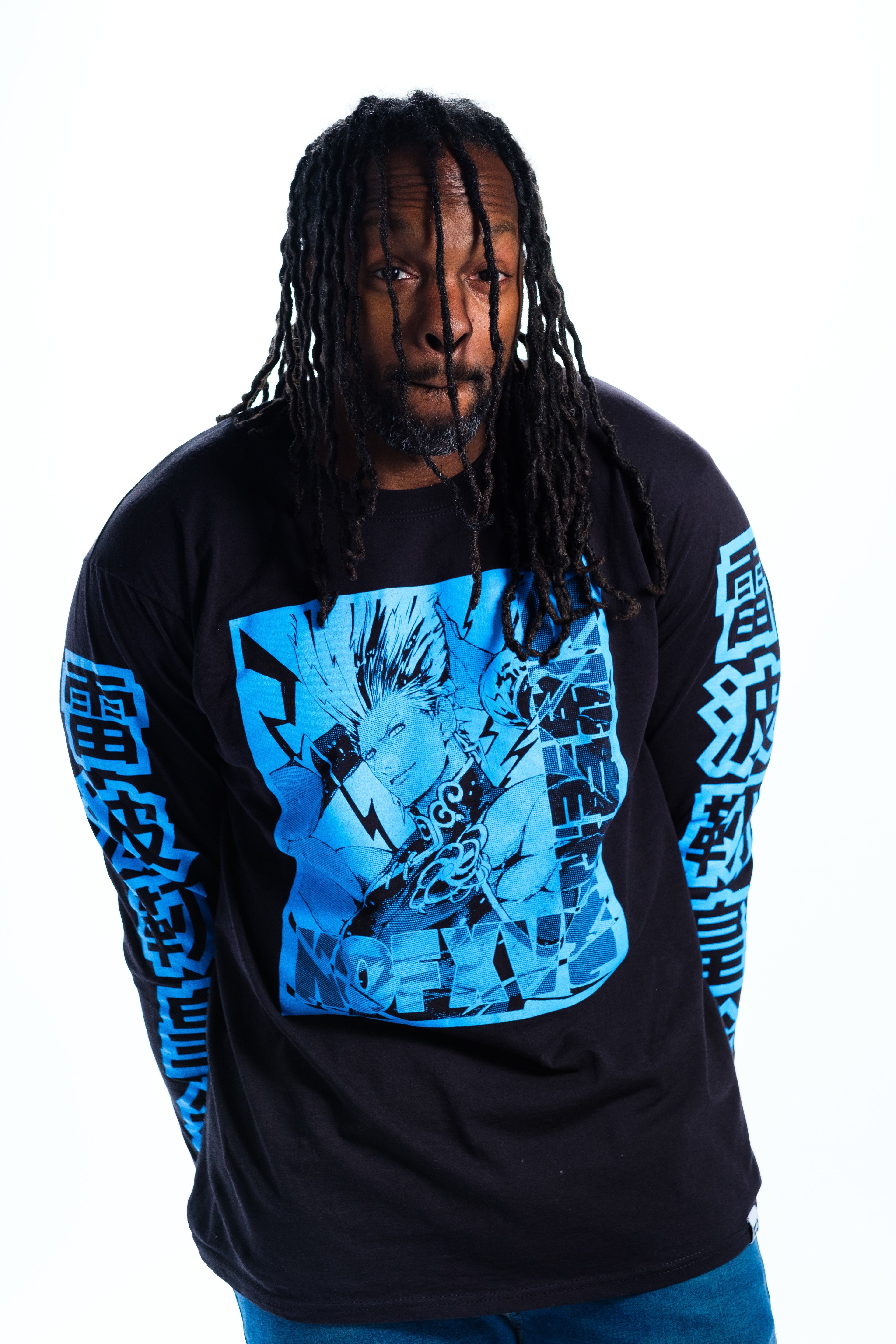 THE KING OF FIGHTERS - 'Benimaru' Long Sleeve Shirt - Black Hoodie, Sweatshirt | CiraTrend.com (Image 4)