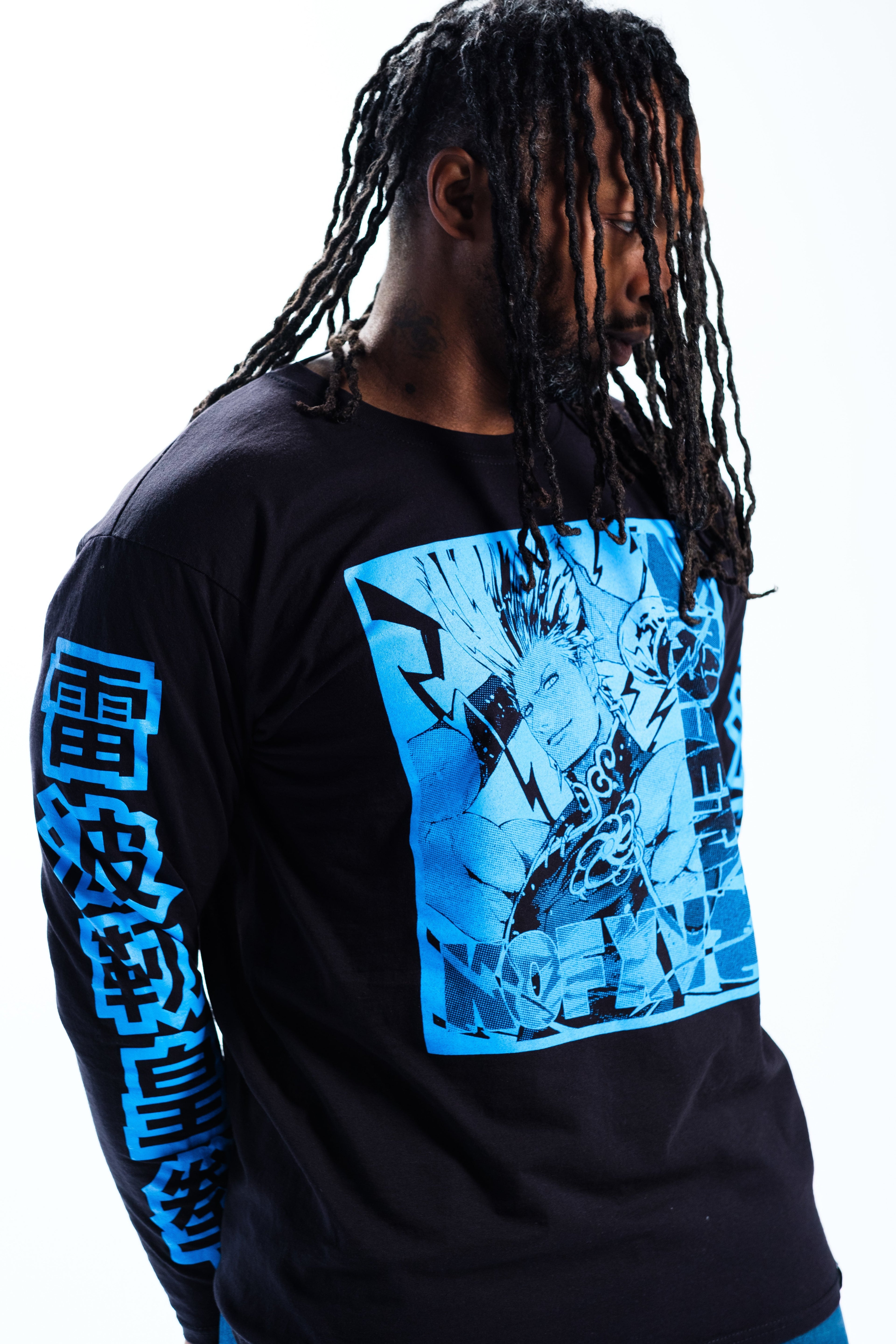 THE KING OF FIGHTERS - 'Benimaru' Long Sleeve Shirt - Black Hoodie, Sweatshirt | CiraTrend.com (Image 3)