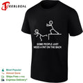 Stick figure some people just need a pat on the back cliff push shirt