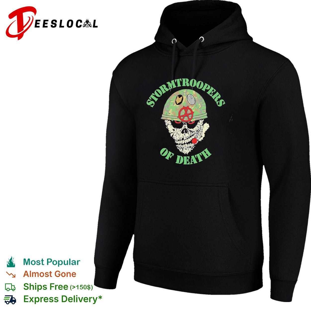 Stormtroopers of death sod military skull helmet thrash metal shirt