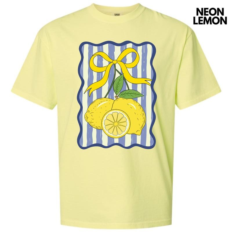 Stripe Lemon Coquette Comfort Colors T-Shirt 'NLB' Hoodie, Sweatshirt | CiraTrend.com